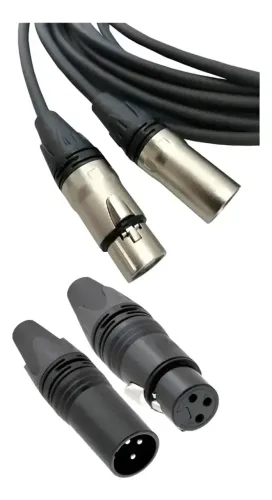 Cabos Microfone/dmx - Xlr/canon Balanceado 5 Metros