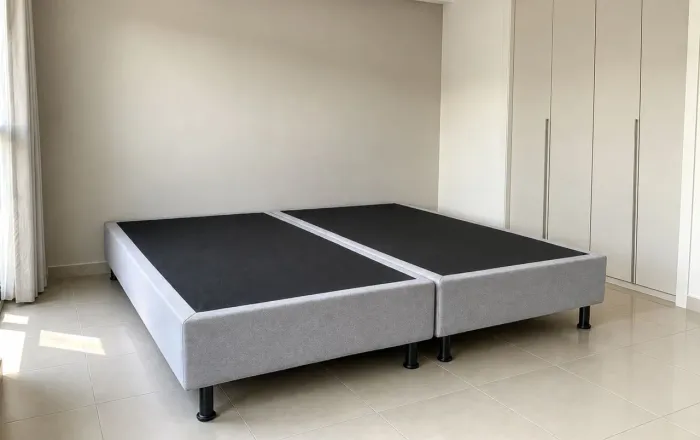 Cama Box base Queen em LINHO.Entrego