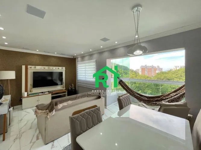 Apartamento à beira mar com 3 quartos (1 suíte), 1 vaga e lazer à venda em Jardim Astúrias