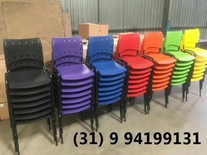 Cadeiras polipropileno Cor Preta e Coloridas Novas Leia a descrição Frete Gratis