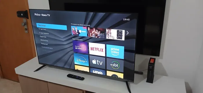 Tv philco 50 polegadas smart Roku 4k hdr borda infinita aceito cartão 