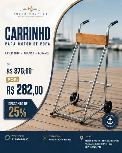 Carrinho para motor de popa