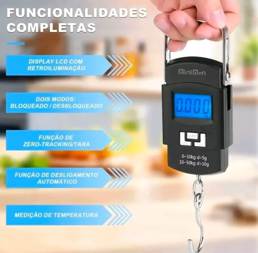 Balança Portátil Digital até 50kg