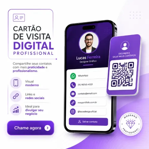 Cartão Digital Interativo para Divulgar seus Serviços