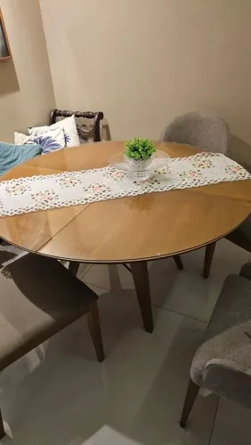 Mesa tampo de vidro