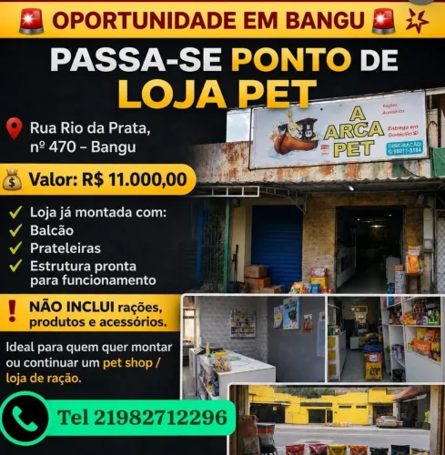 Passo ponto,loja de ração