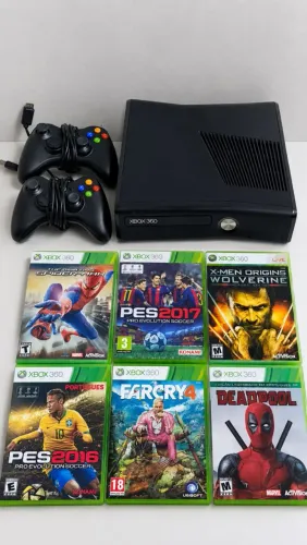 XBOX 360 não funciona dvd HD 500 Gigas com 120 jogos 2 controles aurora instalado