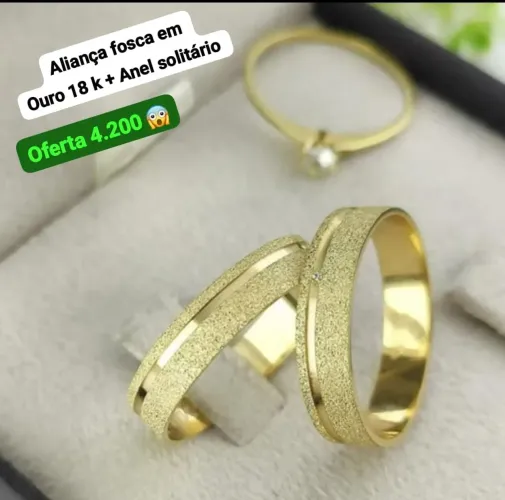 Aliança de ouro 18 k