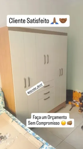 Guarda Roupa 1.56m Largura Microlar Novo - Entrega e Monta