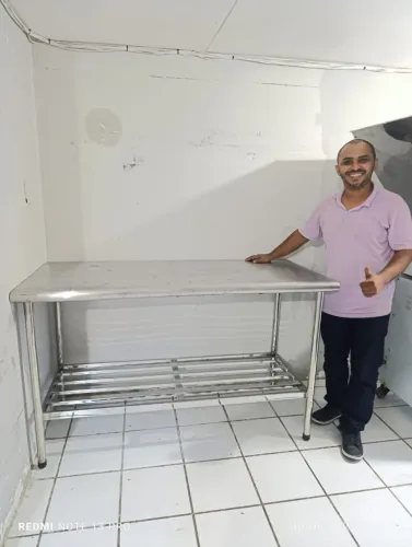 MESA DE MANIPULAÇÃO INOX 430 DESMONTÁVEL 1.50 METRO IMECA
