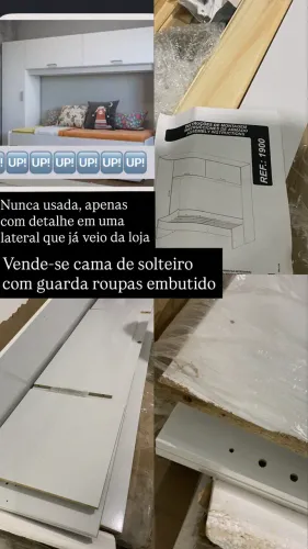 Vende - se cama de solteiro com guarda roupas