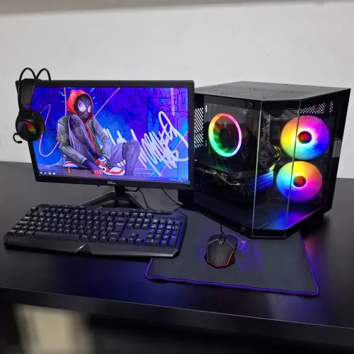 PC Gamer Roda Tudo Ryzen 5 5500 RX580 16GB RAM - Completo