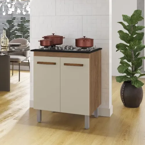 Balcão Armário Para Cooktop com 2 portas