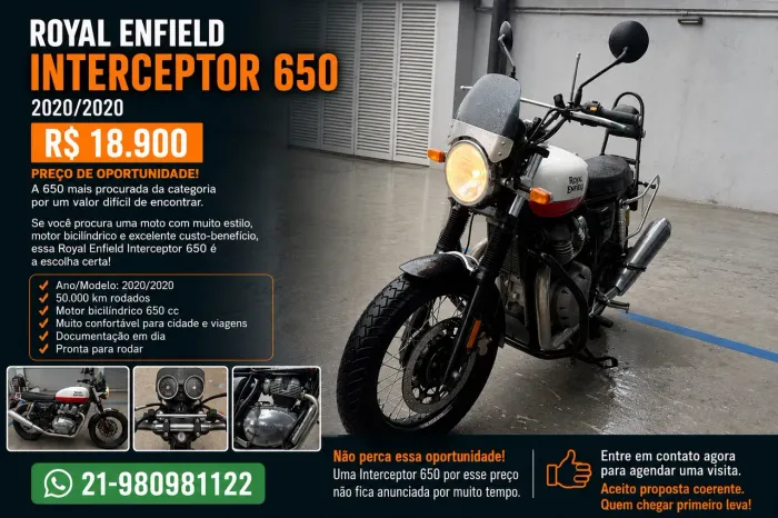 Royal Enfield Interceptor 650 2020/2020 - R$ 18.900