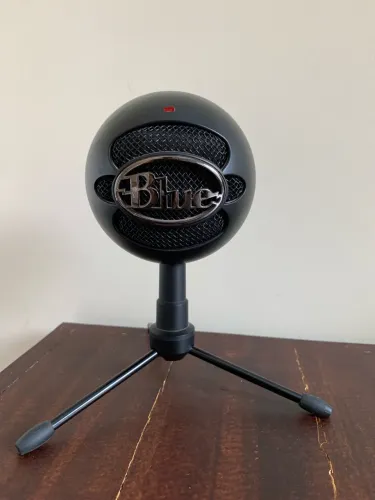 Microfone Condensador Usb Blue Snowball Ice- Preto