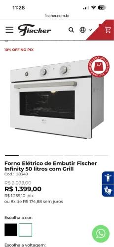 Forno elétrico fisher novo