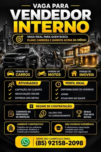 Vaga para vendedor 