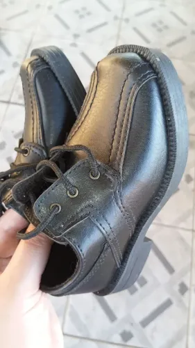 Sapato Social Infantil Menino Tamanho 23 Preto - Seminovo / Estado de Novo