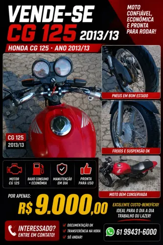 Cg fan 125 nova nova só pegar e rodar