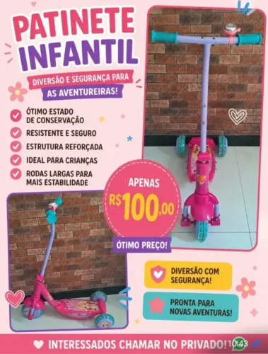 Patinete infantil  resistente