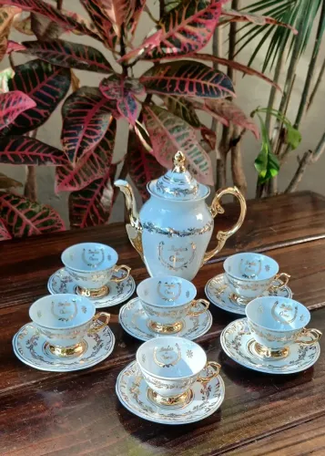 Jogo de café Schmidt bodas de ouro ....perfeito !