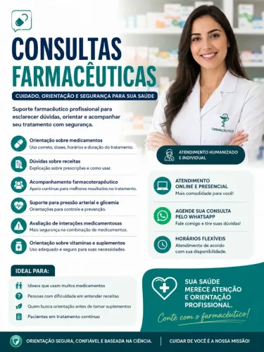 Farmacêutico para Consultas e Orientações de Medicamentos