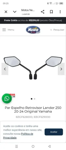 Retrovidor fazer lander original yamaha tirado zero