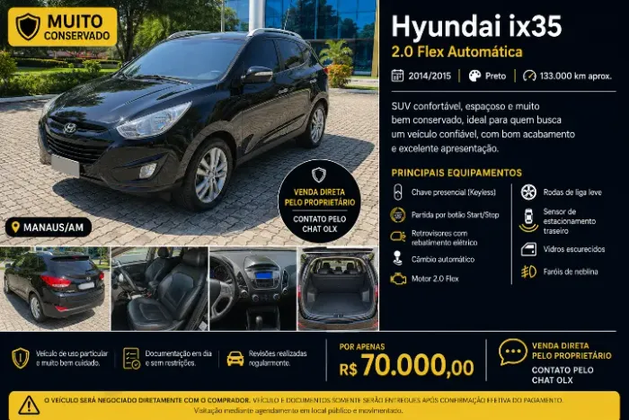 Hyundai IX35 GLS 2.0 16V 2WD Flex Aut. 2015