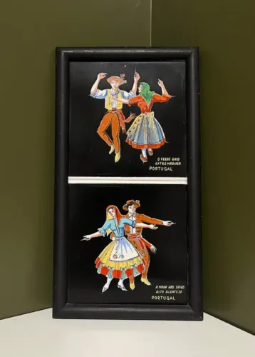 Quadro com 2 azulejos portugueses