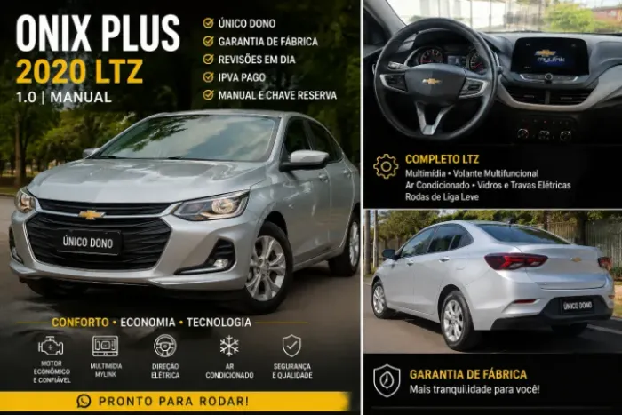 Chevrolet Onix Plus LTZ 1.0 12V TB Flex Mec. 4P 2020