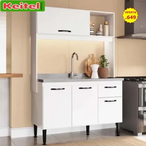 kit Cozinha Compacta Katy Branco