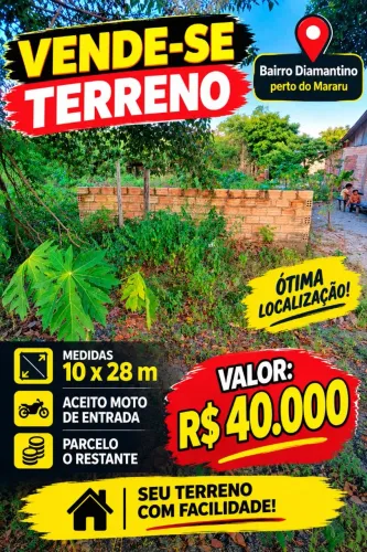 Vendo este terreno aceito moto de entrada parcelo restante