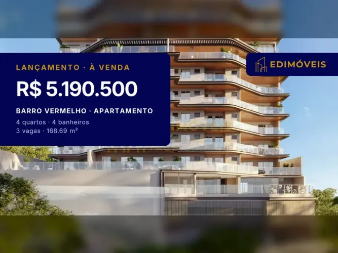 Oportunidade única em Barro Vermelho: Apartamento com 4 suítes e 3 vagas