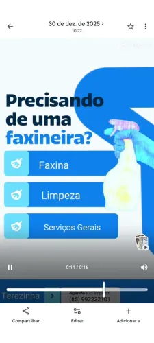 Diarista/faxineira , serviço gerais
