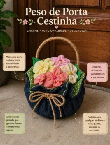 Peso de Porta Cesto de Flores 