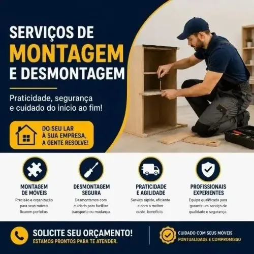 Montador de Móveis e Desmontagem Profissional - Atendimento Rápido