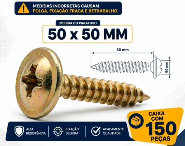 Parafuso 5x50 Philips Flangeado Bicro