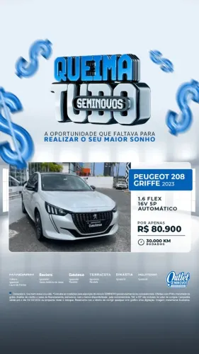 Peugeot 208 Griffe 1.6 Flex 16V 5P Aut. 2023