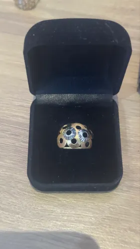 Anel 2 cores/ouro 18k