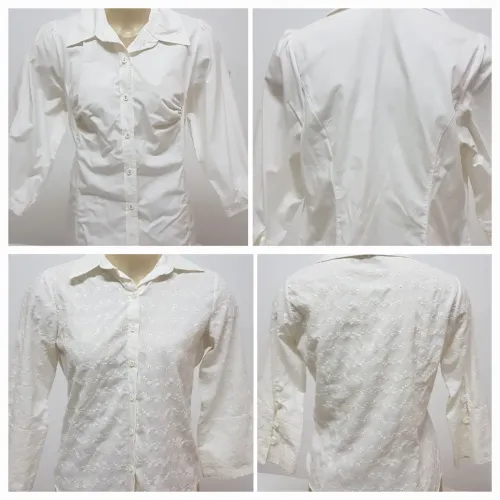 2 camisas femininas 100% algodão n 40 usadas apenas 1 vez