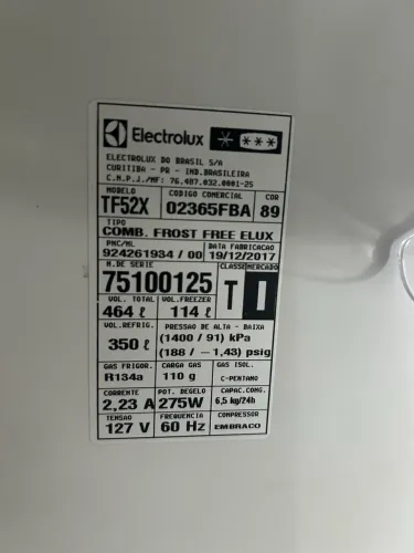 Geladeira/Refrigerador Electrolux Frost Free 2017 464L Duplex Inox