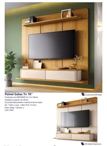 Painel Galax 1.80m para TV 70"