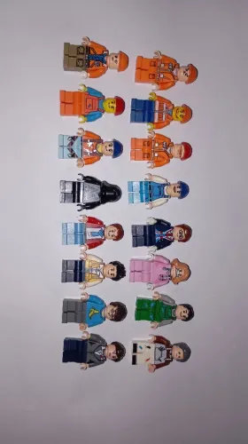 Minifigures blocos de montar construtores e profissionais