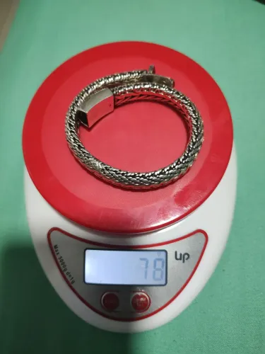 Pulseira de prata 925! Com 78 gramas e 22 cm.. fecho gaveta!