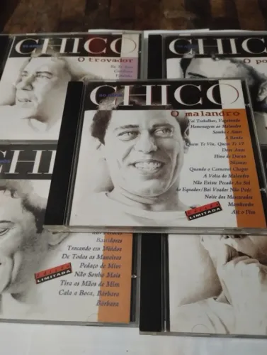 CHICO BUARQUE , LOTE COM 5 CDS DO GRANDE MUSICO BRASILEIRO