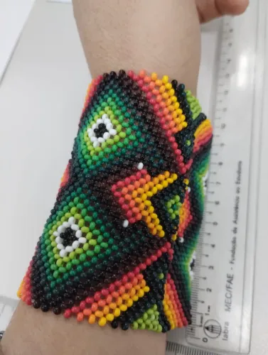 Pulseira Artesanal Indigena de miçanga