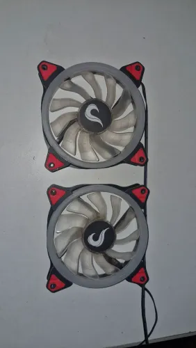 Kit 2 Fans Rise Mode 120mm Vermelho