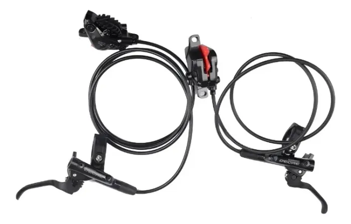 Par de Freios Shimano Deore M6100 c/ Pastilhas Ice Tech Resina
