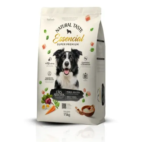 Ração Natural Taste Essencial Super Premium adultos 15 kg