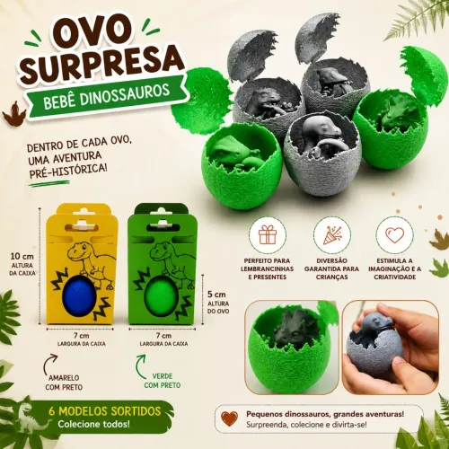 Ovo surpresa bebê dinossauros